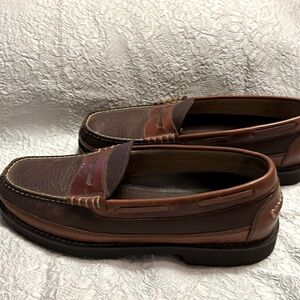 Men’s LLBean brown leather loafers. Size 9 D